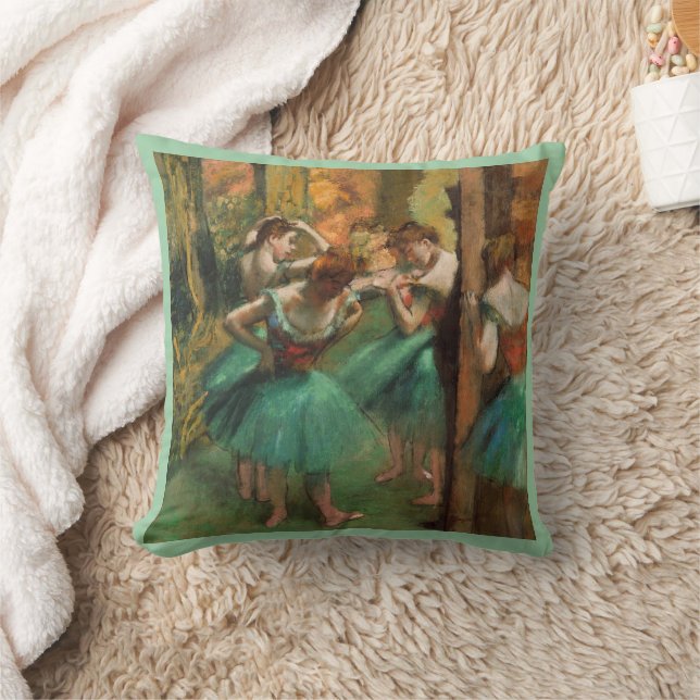 Almofada Dançarinos, rosa e verde por Degas, Arte (Cobertor)