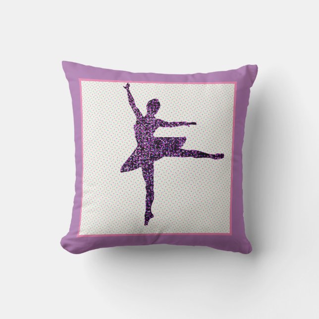 Almofada Dancer Faux Sparkle Tiny Travesseiro decorativo (Frente)