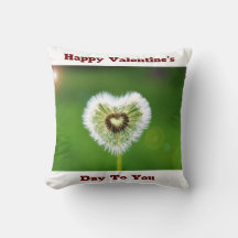 Dandelion Heart Travesseiro decorativo