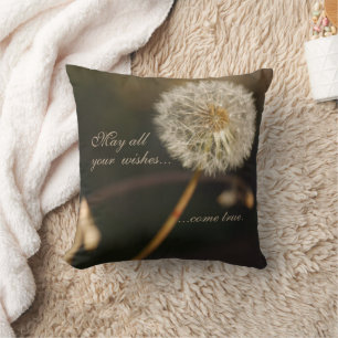 Almofada Dandelion Seed Head em tons castanhos