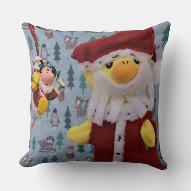 Almofada Danny Duck Papai noel Travesseiro decorativo de Na (Frente)