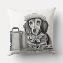 Dapper dachshund pronto para aventura