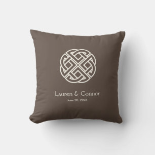 Almofada Dara Knot Celtic Irish Wedding Brown