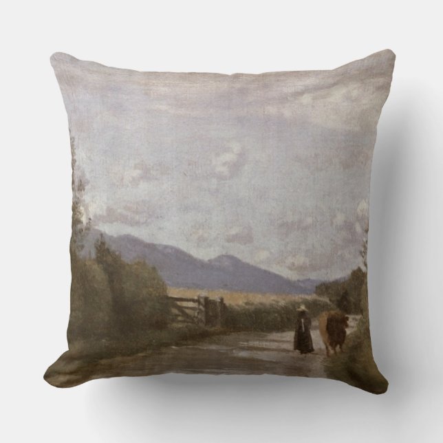 Almofada Dardagny, manhã, c.1853 (óleo em canvas) (Frente)