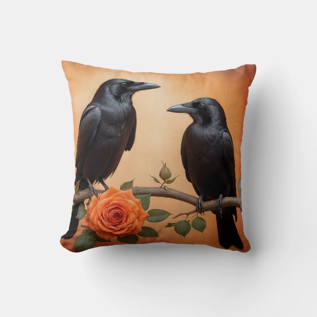 Almofada Dark Academia Crows (Frente)