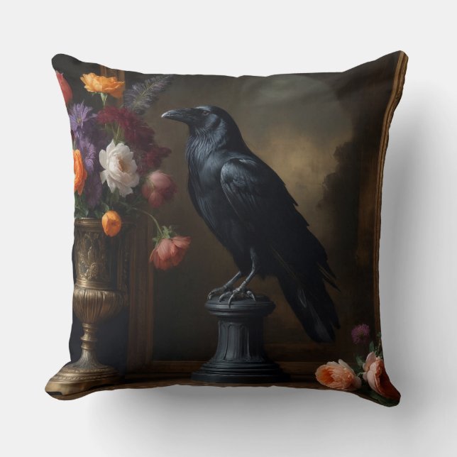 Almofada Dark Academia Raven (Frente)