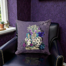 Almofada Dark Alice Caterpillar Rustic Deep Purple