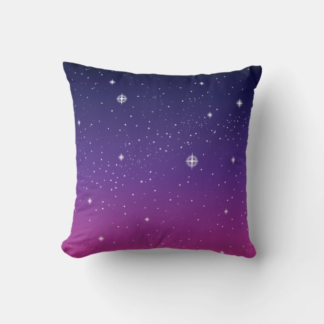 Almofada Dark Purple Starry Night Sky (Frente)