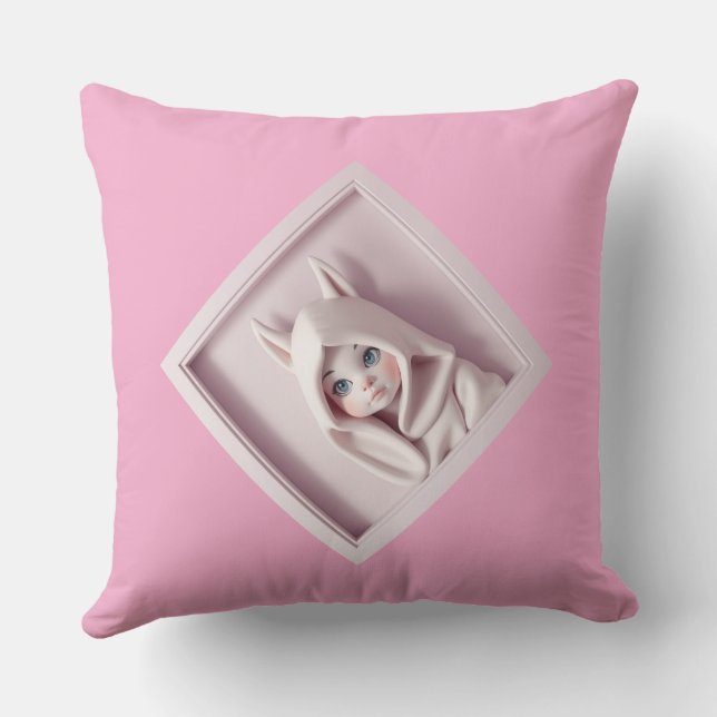 Almofada „Das Mädchen im Zaubermantel“ (Verso)