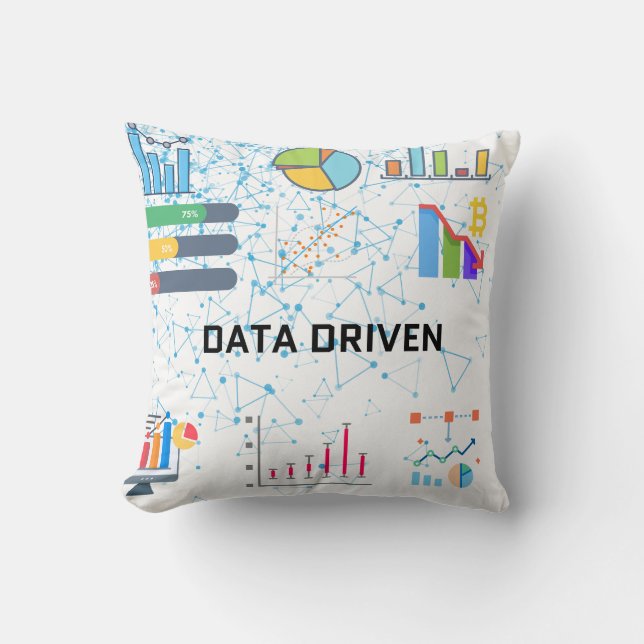 Almofada Data Driven Analytics Throw Pillow (Frente)
