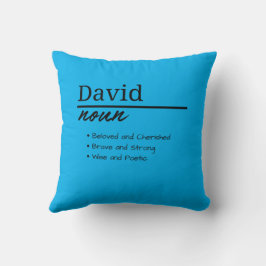 Almofada David, Definição de Nome Personalizado de Menino