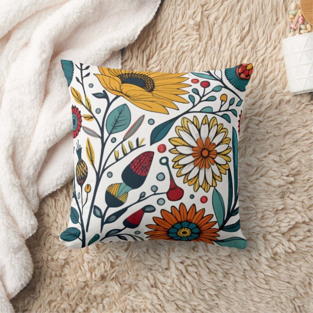 Almofada Dazzling Daisy Delight: Uma Moda Floral Favorita (Cobertor)