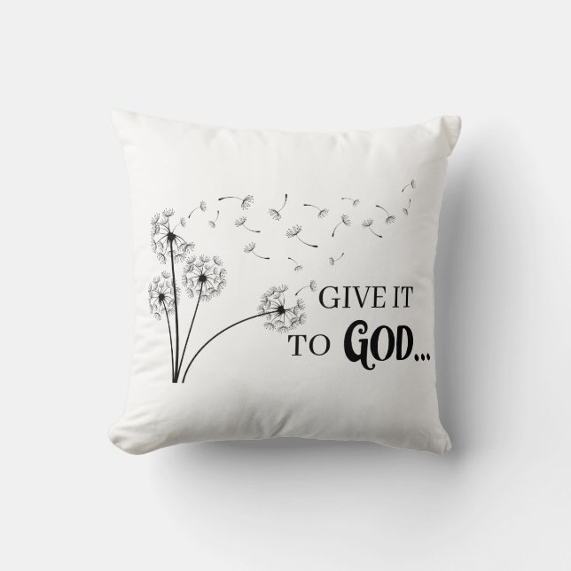 Almofada Dê a Deus Dandelion (Frente)