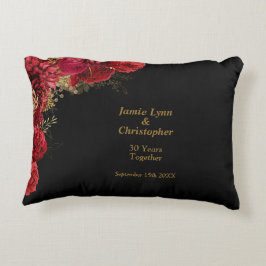 Almofada de Acento de Aniversário de Casamento Flo