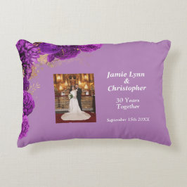 Almofada de Acento de Aniversário de Casamento Flo