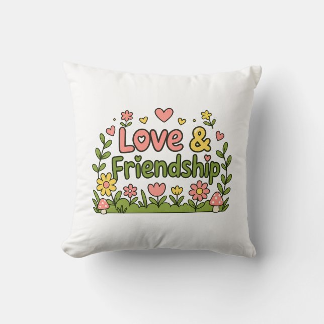 Almofada de Algodão Love & Friends (Frente)