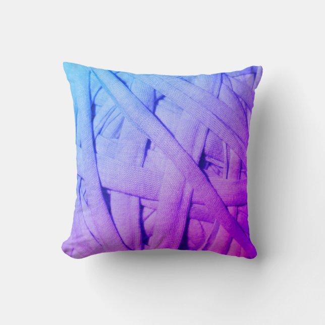 Almofada de Almofada de Detalhes de Fio Roxo Azul (Frente)