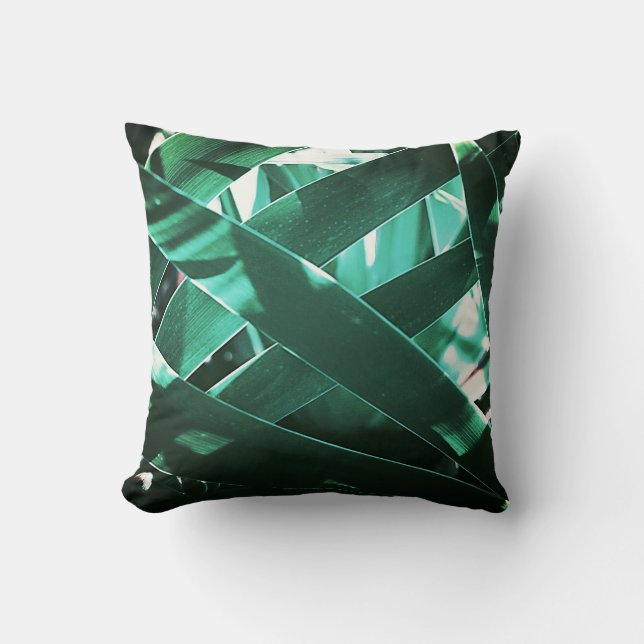 Almofada de Almofada de Folhas de Planta Verde Pál (Frente)