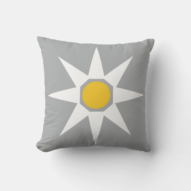Almofada de Almofada de Sol Mágico Positivo Feliz (Frente)