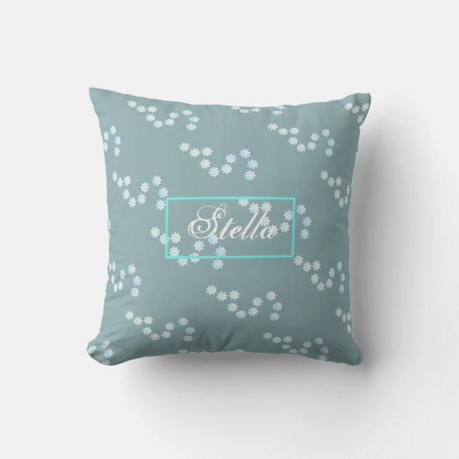 Almofada de Almofada Pétalas de Flor Pastel Stella (Frente)