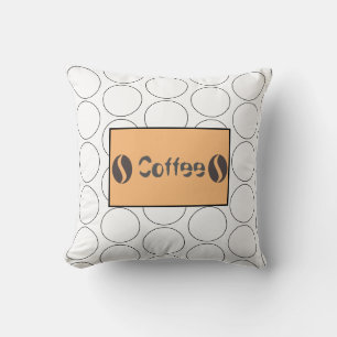 Almofada de Almofadão de Círculos de Grãos de Café