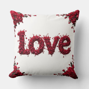 Almofada de amor de rosa vermelha presente românti
