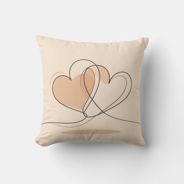 Almofada de Amor Personalizada – Corações Romântic (Frente)