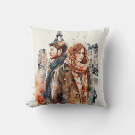 Almofada de Amour em Paris Aguarela