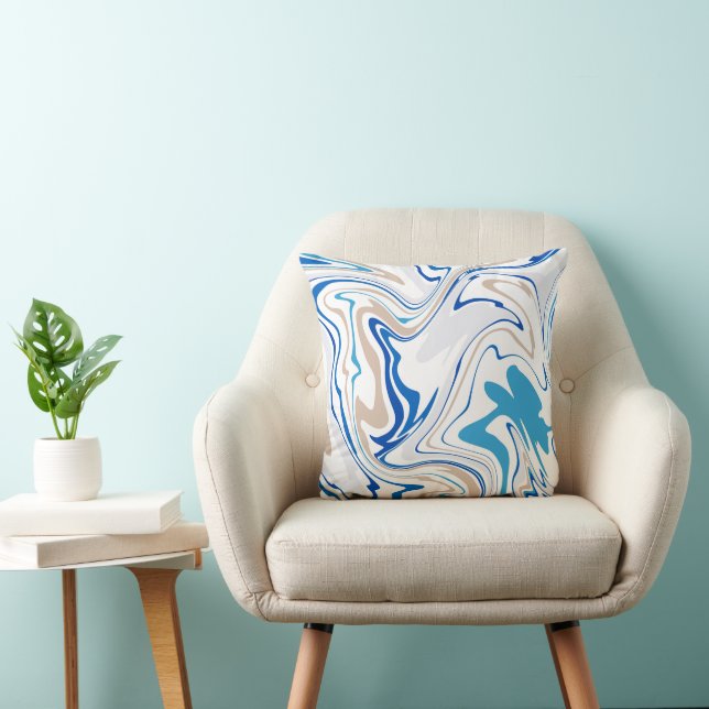 Almofada de Arremesso Abstrata Coastal Vibes – Bea (Cadeira)