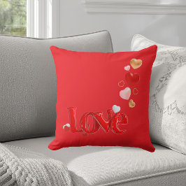 Almofada de Arremesso Amor & Corações