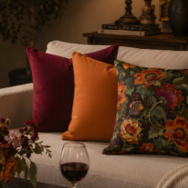 Almofada de Arremesso Burgundy Rica