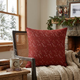 Almofada de Arremesso Burgundy Whimsy Doodle