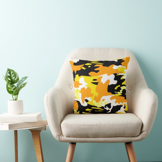 Almofada de Arremesso Camuflada Laranja (Cadeira)