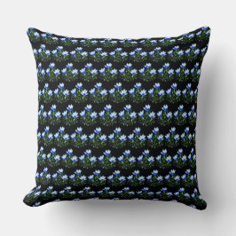 Almofada de Arremesso com Azulejo Preto Flor de Cr