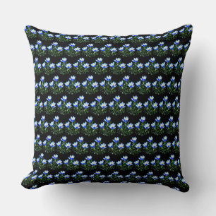 Almofada de Arremesso com Azulejo Preto Flor de Cr