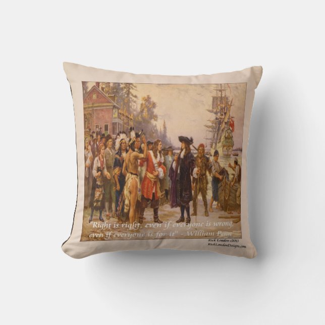 Almofada de Arremesso com Citação de William Penn  (Frente)