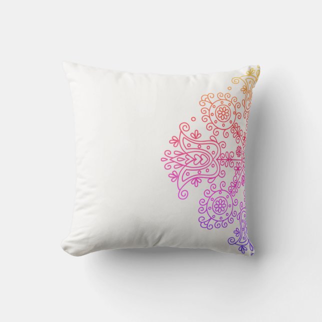 Almofada de Arremesso com Estampa Boho Folk (Frente)
