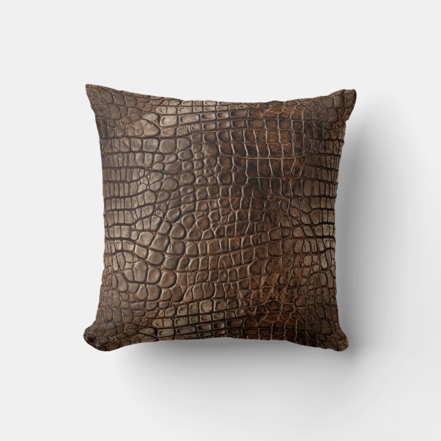 Almofada de Arremesso com Estampa de Crocodilo (Frente)