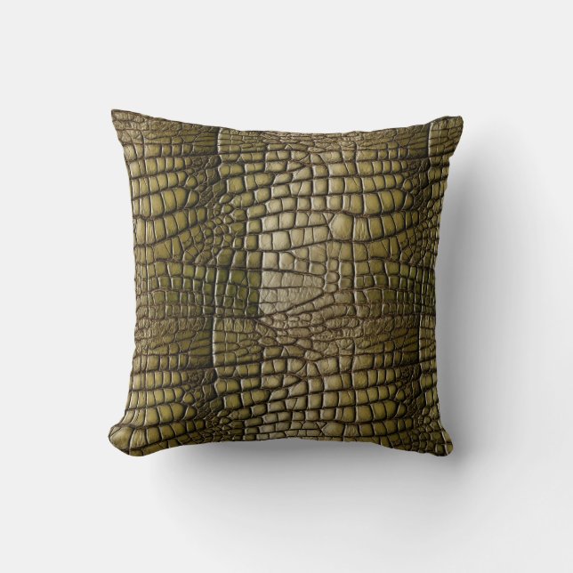 Almofada de Arremesso com Estampa de Crocodilo (Frente)