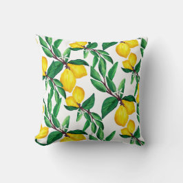 Almofada de Arremesso com Padrão Amarelo Verde de