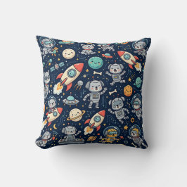 Almofada de Arremesso com Padrão de Cachorro Robô