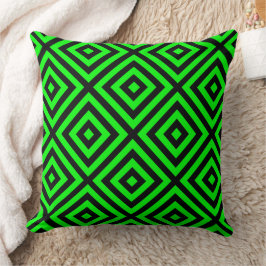 Almofada de Arremesso com Padrão Verde Neon