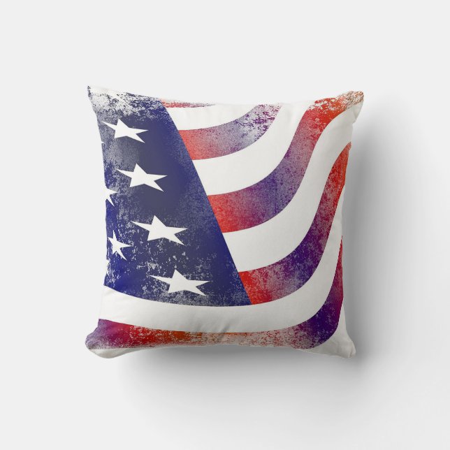 Almofada de Arremesso da Bandeira Americana da Mod (Frente)