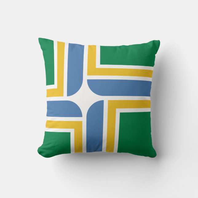 Almofada de Arremesso da Bandeira de Portland, Ore (Frente)