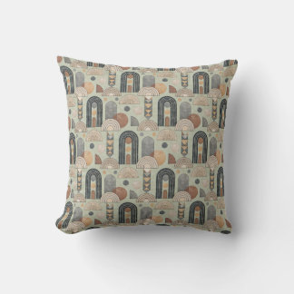 Almofada de Arremesso de Arcos Boho Modernos Verde
