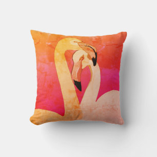 Almofada de Arremesso de Arte de Flamingos, Flamin