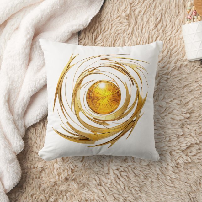 Almofada de Arremesso de Arte do Sol Dourado (Cobertor)