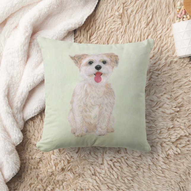 Almofada de Arremesso de Cachorro Morkie (Cobertor)