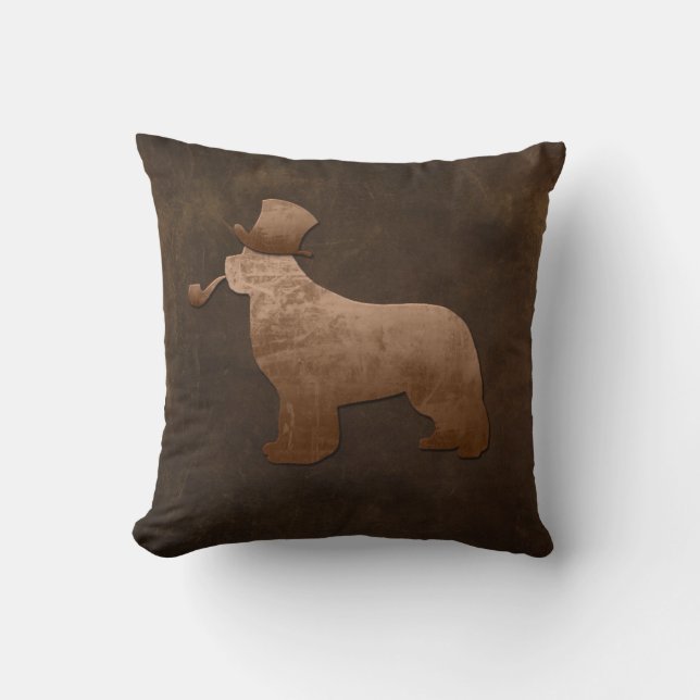 Almofada de Arremesso de Cachorro Newfoundland Ste (Frente)