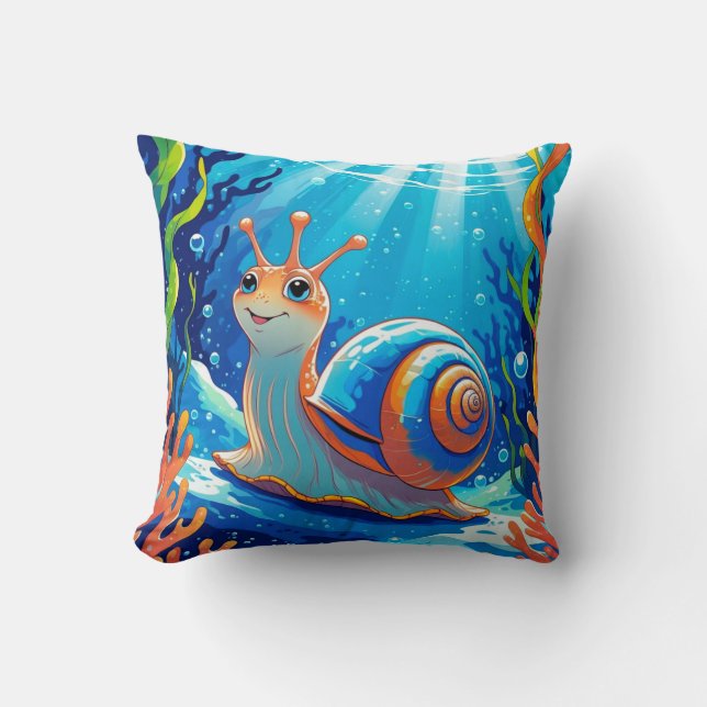 Almofada de Arremesso de Caracol Marinho Boho Aust (Frente)